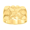 10K Yellow Gold Mens Nugget Fashion Ring