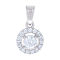 925 Sterling Silver Womens Cubic-Zirconia Fashion Charm Pendant