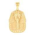 10K Yellow Gold Mens Pharaoh Egyptian Charm Pendant