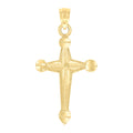 10K Yellow Gold Womens Mens Unisex Cross Religious Charm Pendant