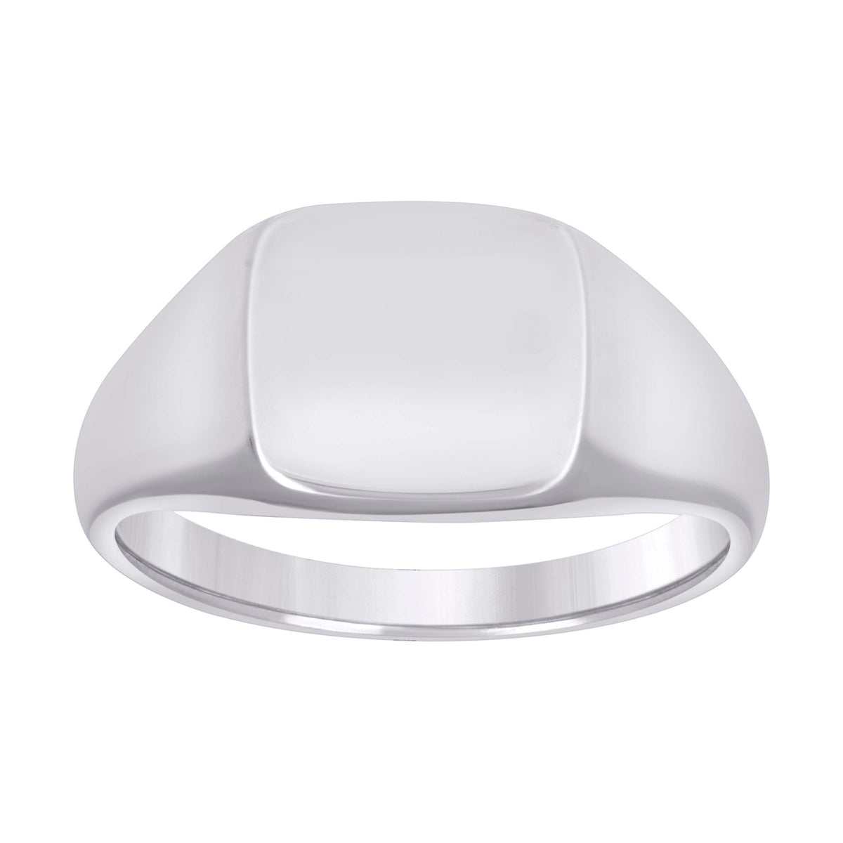 925 Sterling Silver Unisex Square Head Signet Ring Size 9