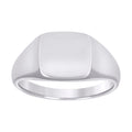 925 Sterling Silver Unisex Square Head Signet Ring Size 10