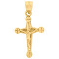 10K Yellow Gold Womens Mens Unisex Jesus Crucifix Cross Religious Charm Pendant