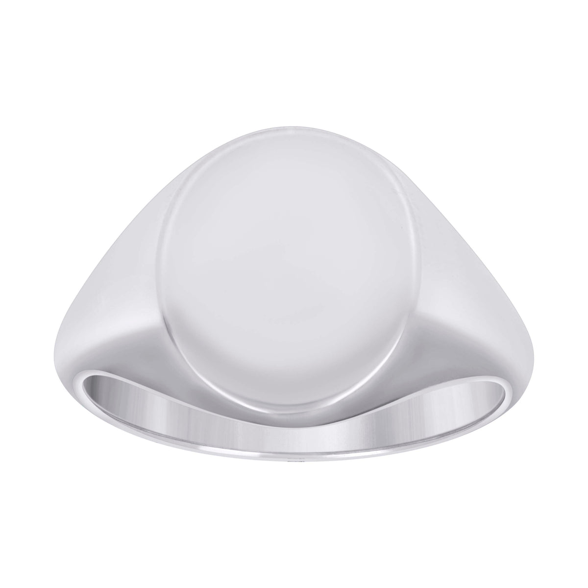 925 Sterling Silver Unisex Oval Head Signet Ring Size 9