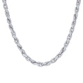 925 Sterling Silver Moissanite 6mm Twisted Rope Chain Necklace