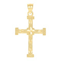 10K Yellow Gold Womens Mens Unisex Cross Religious Charm Pendant