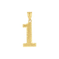 14K Gold Number "1" Pendant