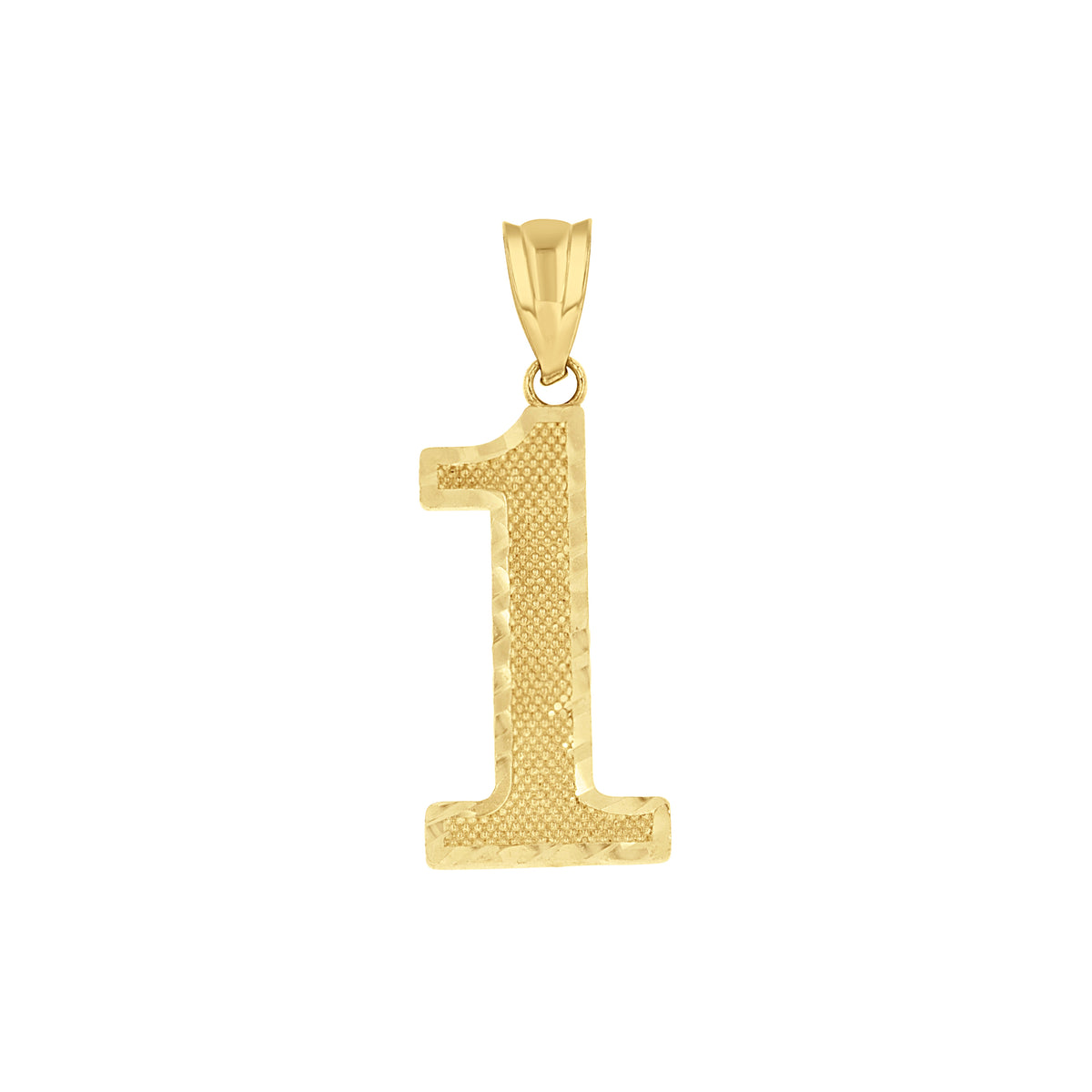 14K Gold Number "1" Pendant