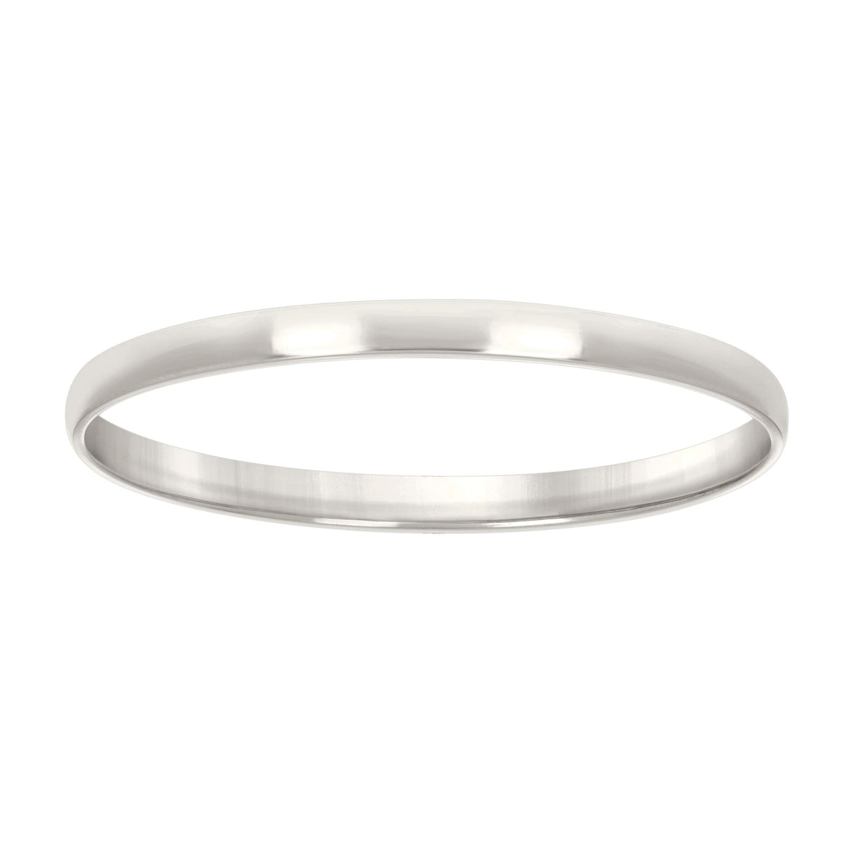 925 Sterling Silver Womens Comfort Fit Wedding Band 2mm Ring Size 10