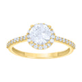 10K Yellow Gold Womens Cubic-Zirconia Fashion Ring