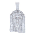 925 Sterling Silver Mens 8.77ct Moissanite Jesus Religious Charm Pendant