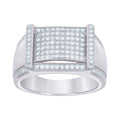 925 Sterling Silver Mens 0.69ct Moissanite Fashion Ring Size 9