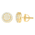 925 Sterling Silver Womens Yellow-tone 0.42ct Moissanite Fashion Stud Earrings