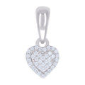925 Sterling Silver Womens Cubic-Zirconia Heart Charm Pendant