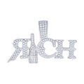 925 Sterling Silver Unisex Cubic-Zirconia Elite Wine Rich Talking Charm Pendant