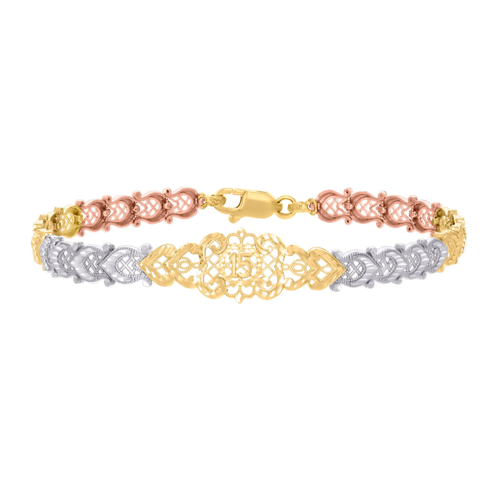 14K Gold Cubic Zirconia Bracelet