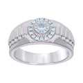 925 Sterling Silver Mens Cubic-Zirconia Fashion Ring Size 8