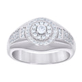 925 Sterling Silver Mens Cubic-Zirconia Fashion Ring Size 9