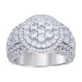 925 Sterling Silver Mens Baguette Round Cubic-Zirconia Fashion Ring Size 9