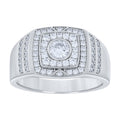925 Sterling Silver Mens Cubic-Zirconia Fashion Ring Size 8