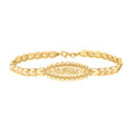 10K Yellow Gold Womens 15 Anos Quinceanera Charm Bracelet
