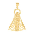 10K Yellow Gold Mens St. Barbara Religious Charm Pendant