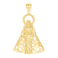 10K Yellow Gold Mens St. Barbara Religious Charm Pendant