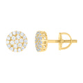 925 Sterling Silver Womens Yellow-tone 0.53ct Moissanite Fashion Stud Earrings