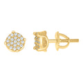 925 Sterling Silver Womens Yellow-tone 0.27ct Moissanite Fashion Stud Earrings