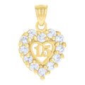 14K Gold Cubic Zirconia Pendant