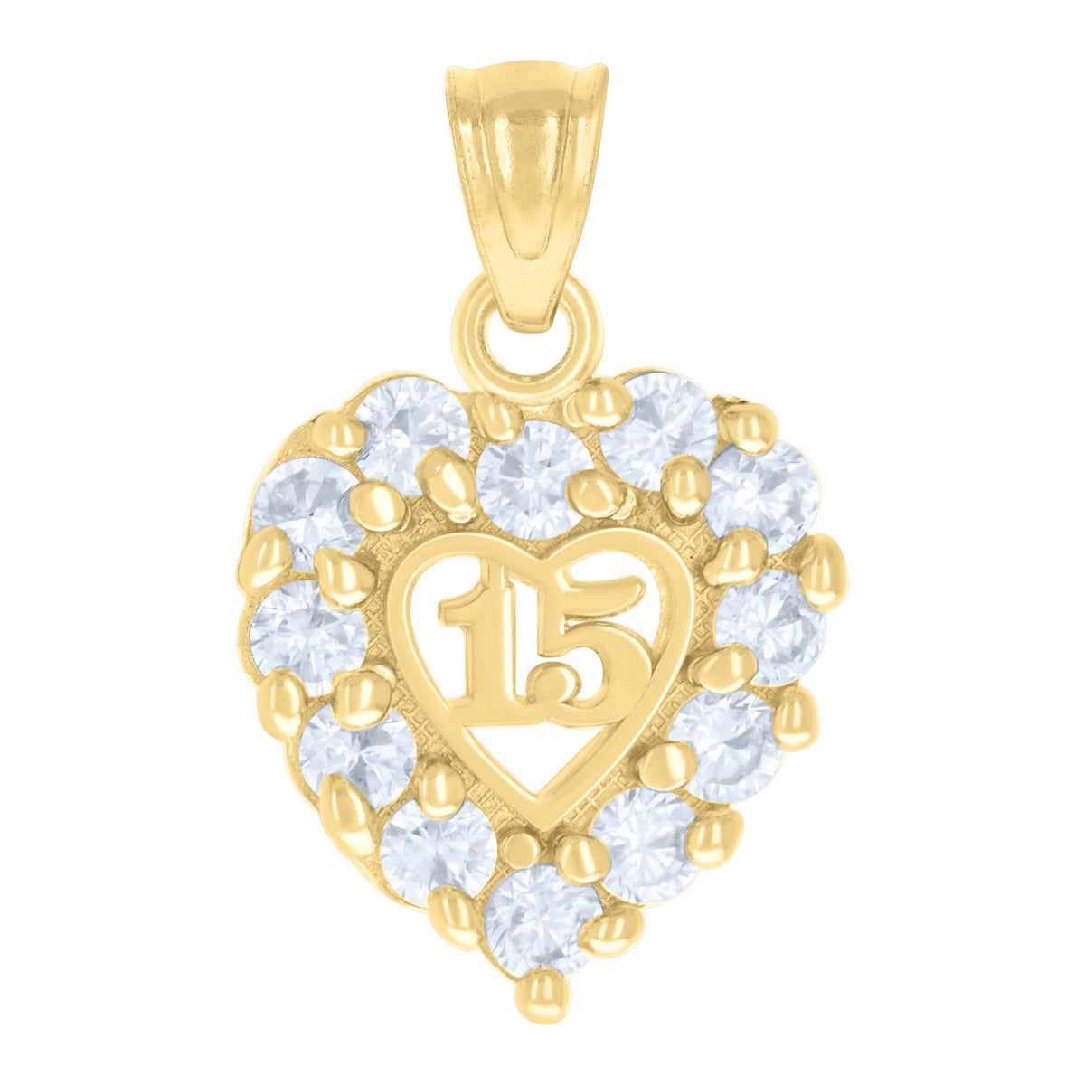 14K Gold Cubic Zirconia Pendant