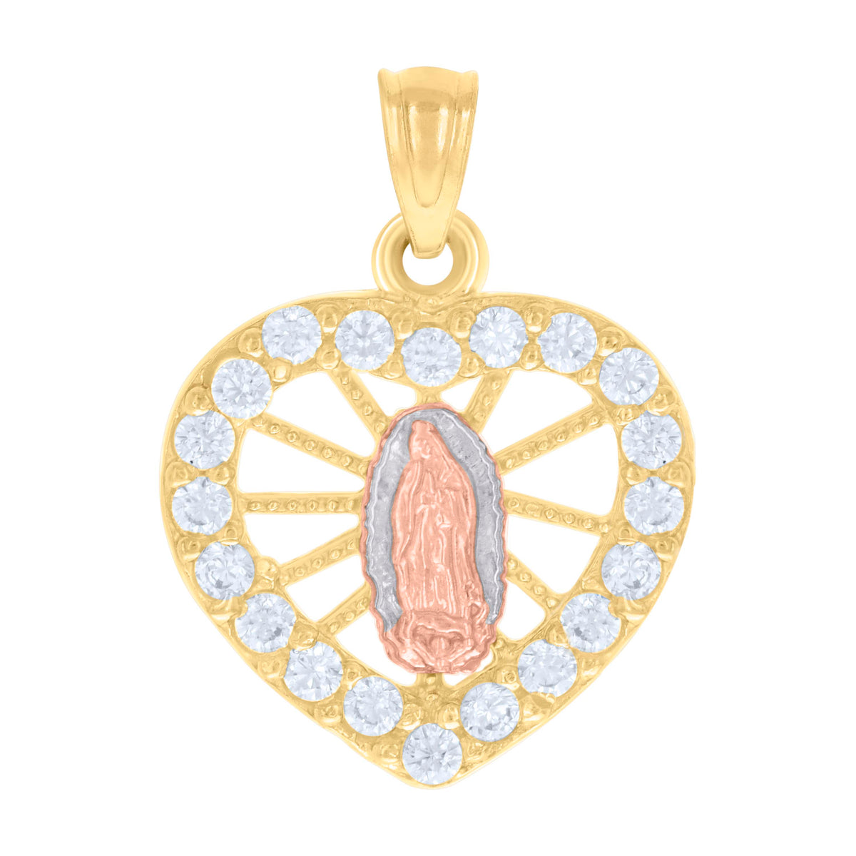 14K Gold Cubic Zirconia Pendant