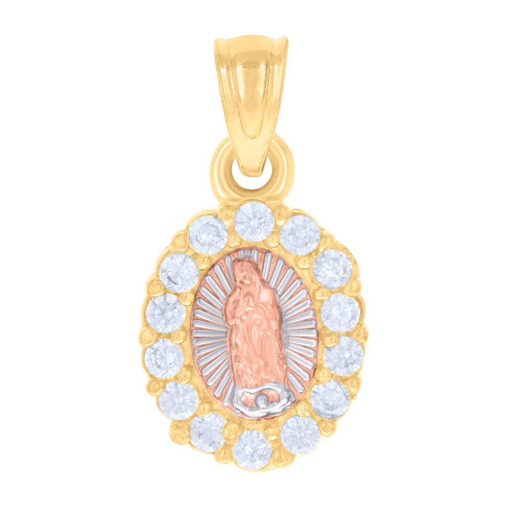 14K Gold Cubic Zirconia Pendant