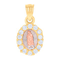 14K Gold Cubic Zirconia Pendant