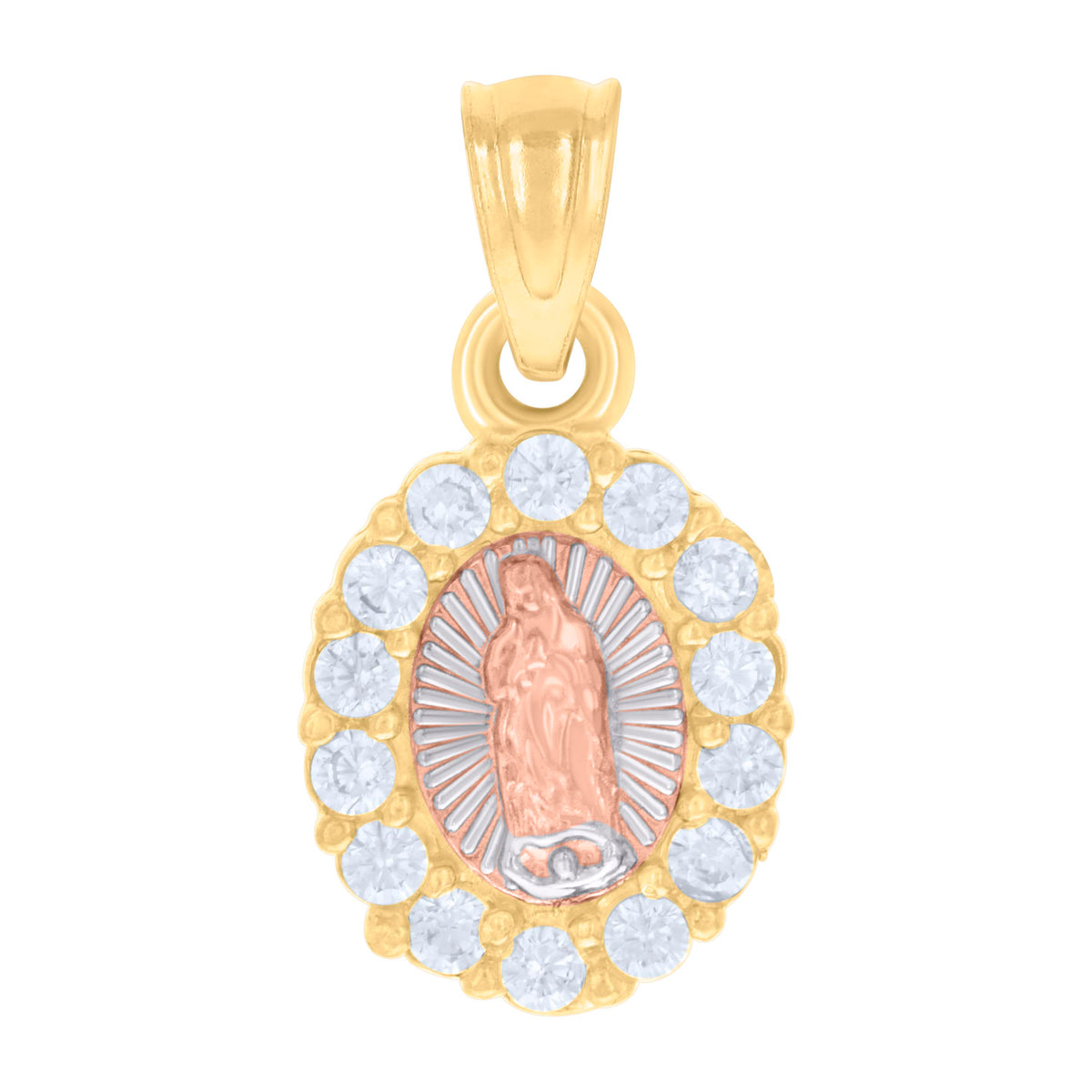 14K Gold Cubic Zirconia Pendant