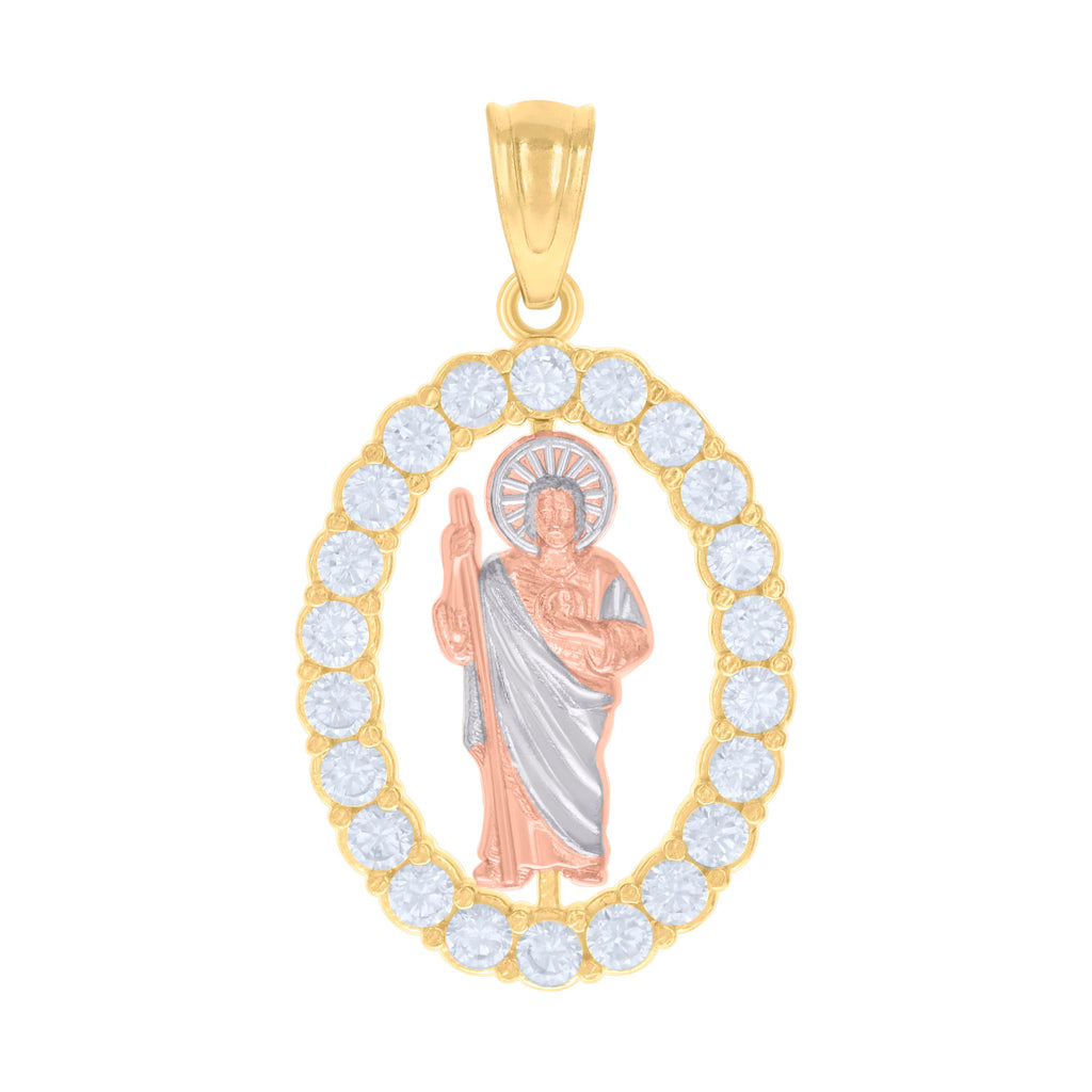 14K Gold Cubic Zirconia Pendant