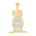 14K Gold Cubic Zirconia Pendant