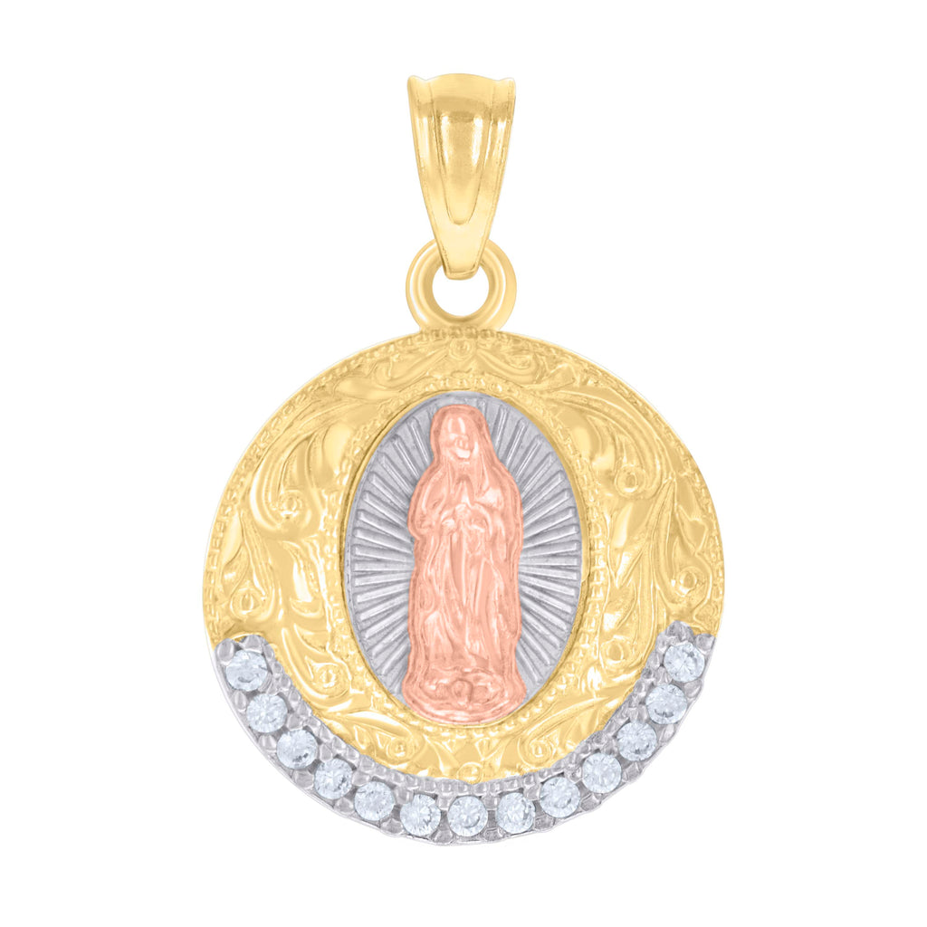 14K Gold Cubic Zirconia Pendant