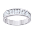 925 Sterling Silver Mens Cubic-Zirconia Fashion Wedding Band Ring Size 7