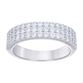 925 Sterling Silver Mens Cubic-Zirconia Fashion Wedding Band Ring Size 7