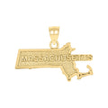 10K Yellow Gold Womens Men Unisex Mississippi State Charm Pendant