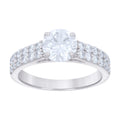 925 Sterling Silver Womens 2.70ct Moissanite Engagement Ring 9