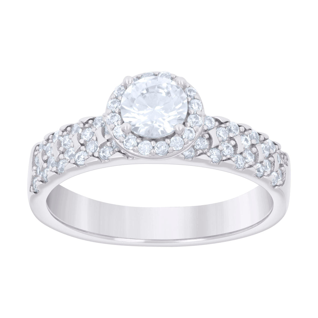 925 Sterling Silver Womens 0.75ct Moissanite Fashion Ring 10