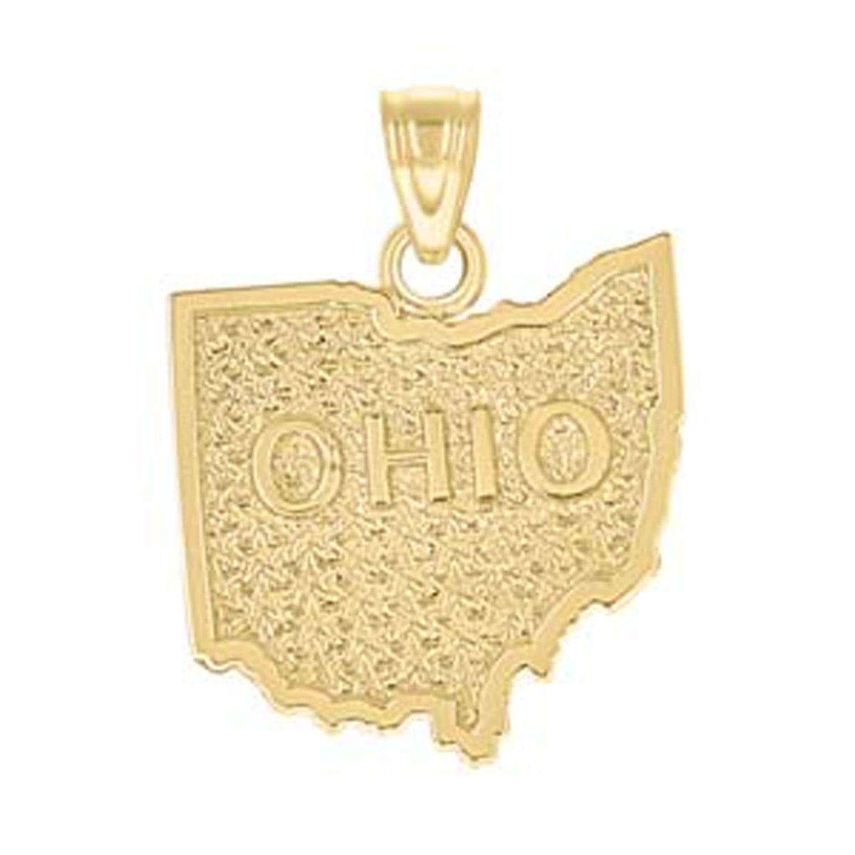 10K Yellow Gold Womens Men Unisex Ohio State Charm Pendant