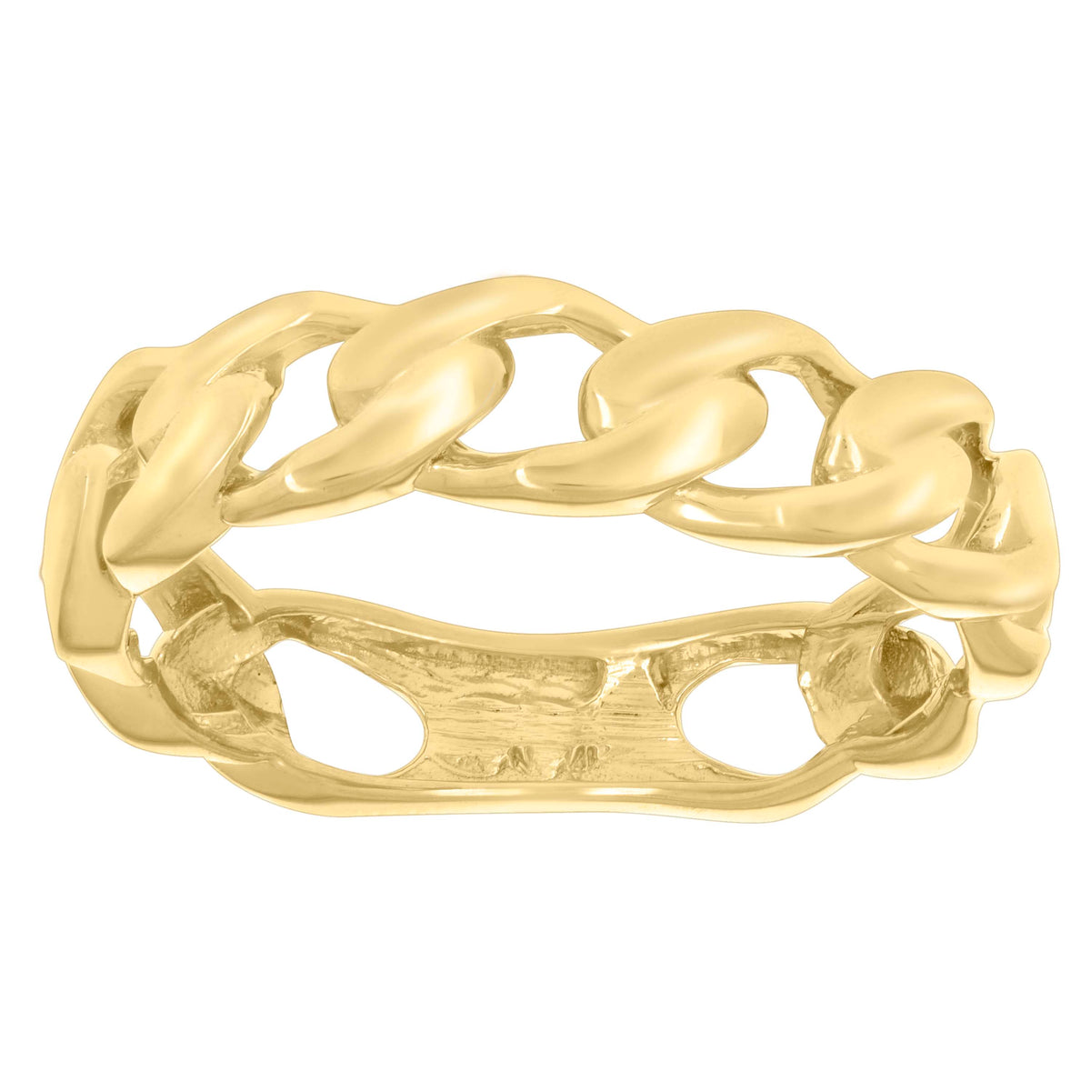 14K Yellow Gold Mens Fashion Ring