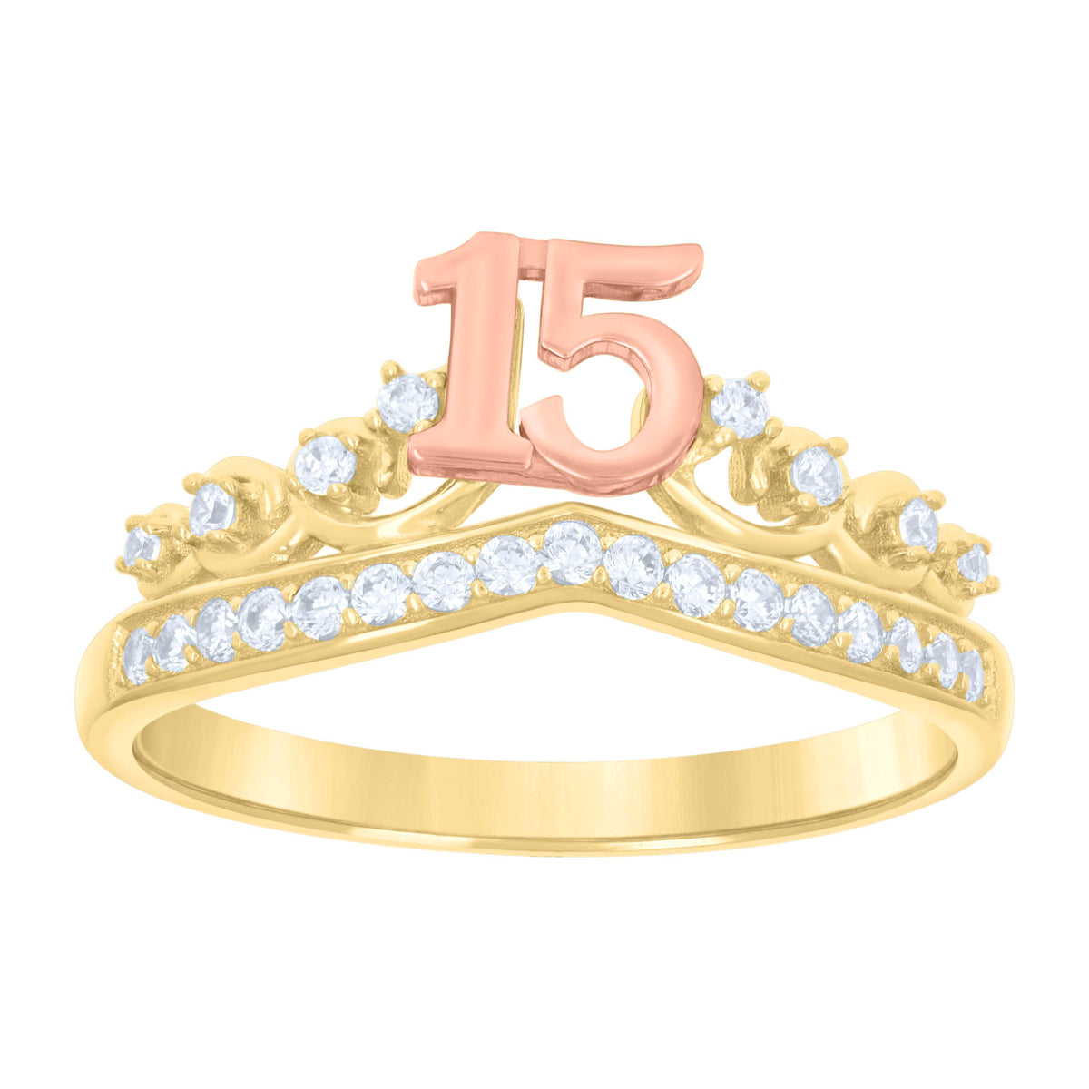 14K Gold Cubic Zirconia Ring