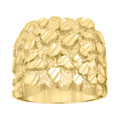 10K Yellow Gold Mens Nugget Fashion Ring