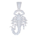 925 Sterling Silver Mens 1.85ct Moissanite Scorpio Zodiac Sign/Wildlife Charm Pendant