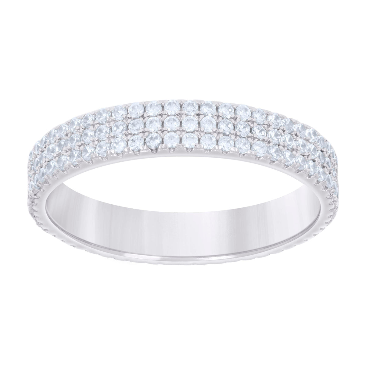 925 Sterling Silver Mens 1.05ct Moissanite Fashion Wedding Band Ring Size 6
