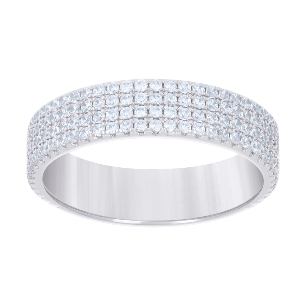925 Sterling Silver Mens 1.62ct Moissanite Fashion Wedding Band Ring Size 10